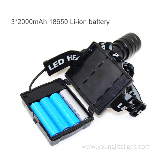 Rechargeable Aluminum Ultra Bright 2000lm Zoomable Headamp
